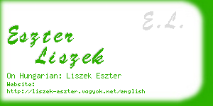 eszter liszek business card